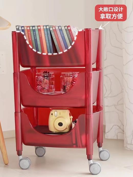 【利快】收纳架子意大利落地多层可移动小推车置物架厨房客厅卧室零食 商品图1