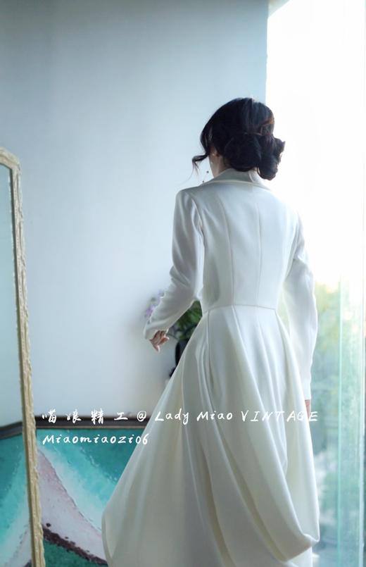 #1306【复团】喵娘精工丨定制《空白页》秀场同款白色复古优雅高级简洁时尚套装 商品图2