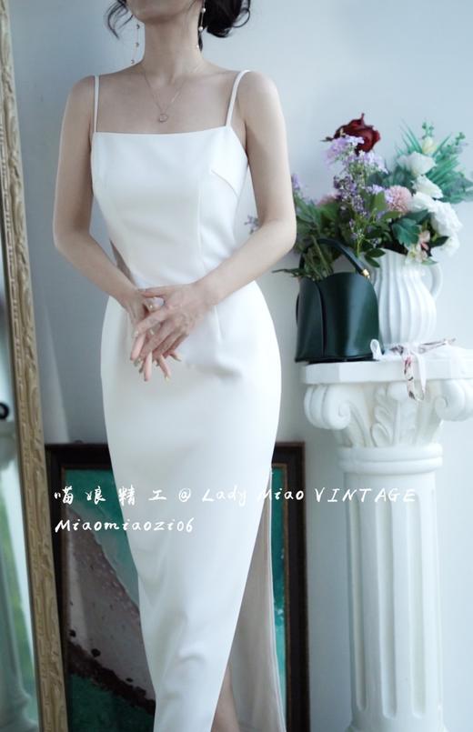 #1306【复团】喵娘精工丨定制《空白页》秀场同款白色复古优雅高级简洁时尚套装 商品图9