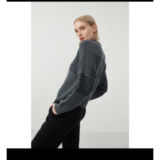 3楼珍贝半高领亮片夹色女衫 商品图1