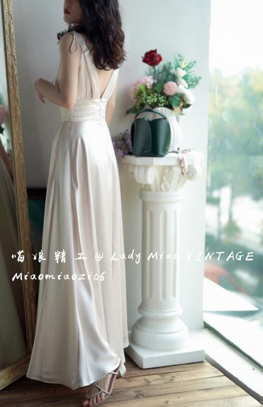 #1307【复团】喵娘精工丨定制《灯畔月下》格蕾丝凯利后窗温柔梦幻缎面睡裙晨袍 商品图9