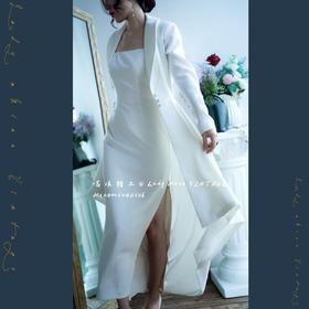 #1306【复团】喵娘精工丨定制《空白页》秀场同款白色复古优雅高级简洁时尚套装