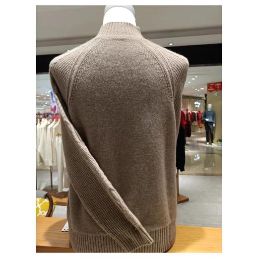 3楼珍贝高领提花袖女式羊绒衫 商品图1