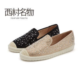 西村名物2021秋季新款编织满钻休闲单鞋X21CM33321