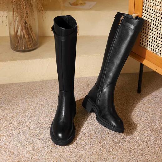 西村名物2021年秋冬专柜同款显瘦利器骑士靴瘦瘦靴长筒靴过膝靴烟管靴X21DQ43631 商品图0