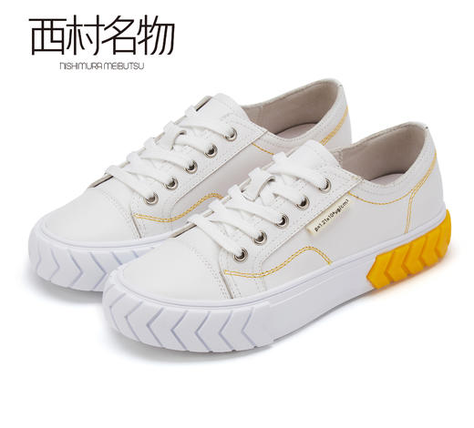 西村名物2021秋季新款ins风增高休闲小白鞋X21CM32881 商品图0