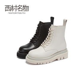 西村名物2020秋冬新款厚底机车马丁靴X20DS40191