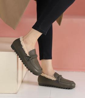 西村名物22年秋冬新款加绒保暖棉鞋豆豆鞋37911