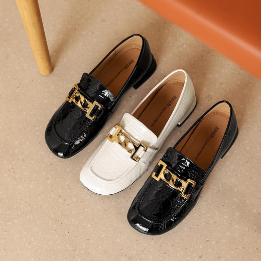 西村名物2022年专柜同款复古一脚蹬英伦JK乐福鞋女单鞋X22AM17411 商品图0