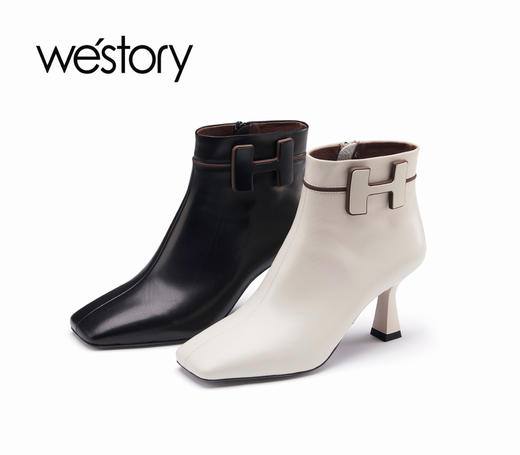 westory秋冬新款时尚百搭宴会短靴81921 商品图0