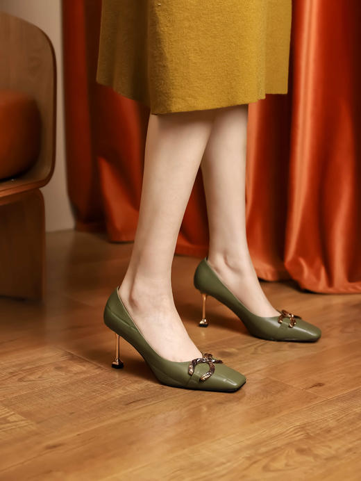 westory女鞋2021秋季新款优雅气质通勤百搭细跟高跟鞋W21CE70971 商品图0