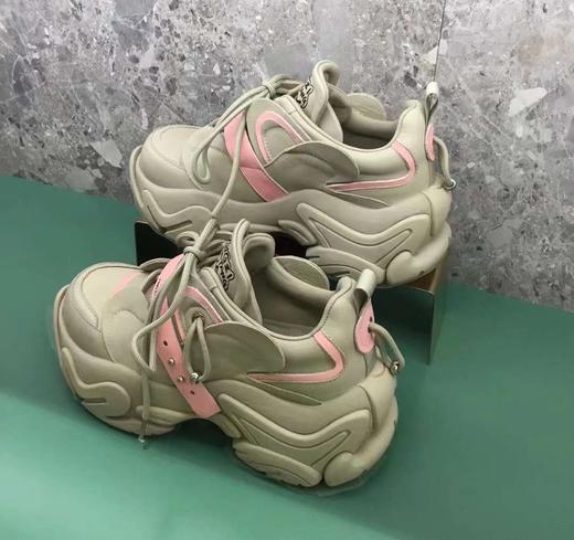 westory22年秋季新款系带厚底增高拼色老爹鞋72171 商品图0