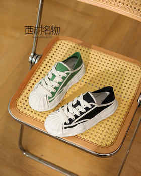 西村名物2022新款贝壳头溶解女春夏休闲ins潮鞋X22AM10651