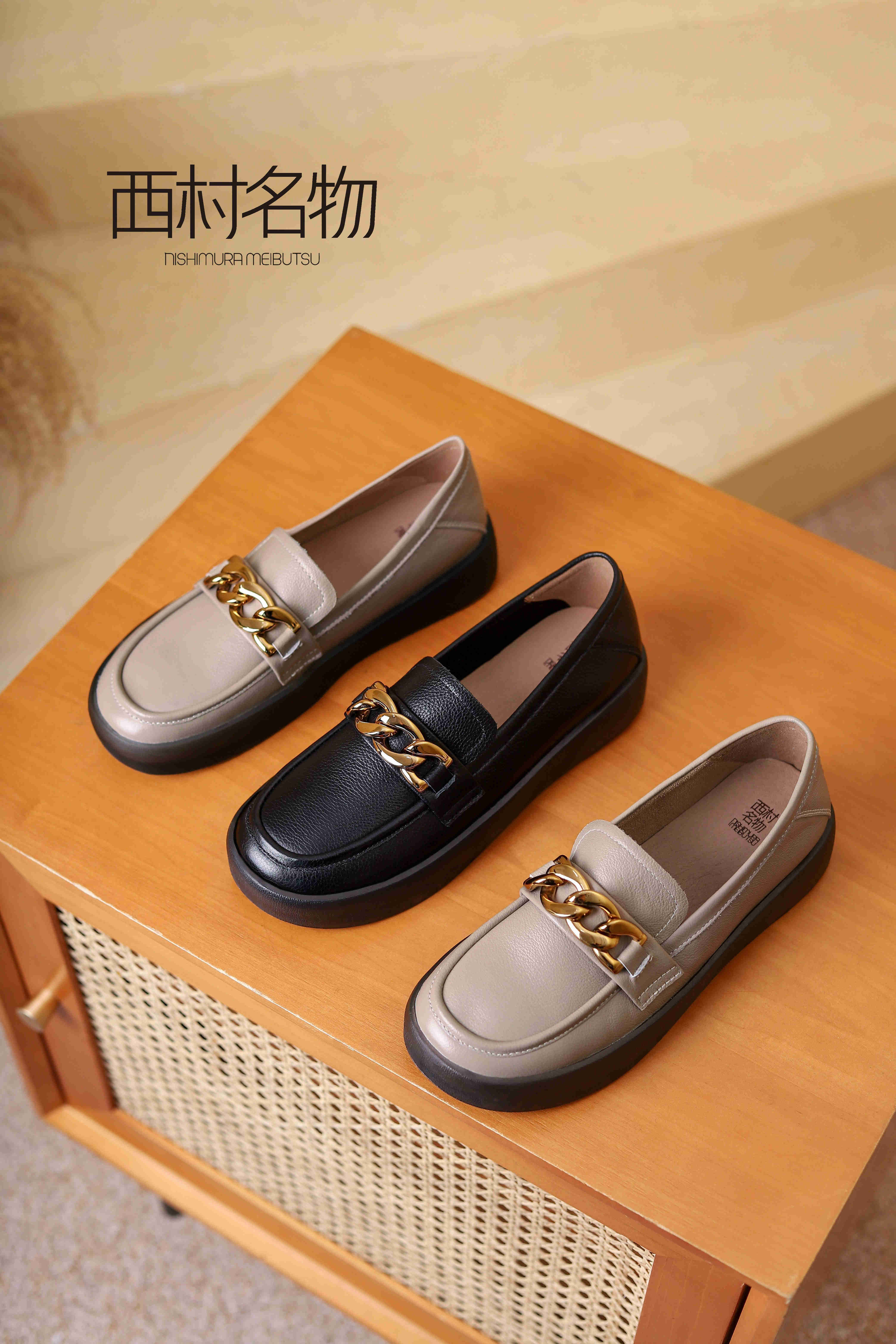 西村名物2022年春季新款休闲乐福鞋X22AM16991