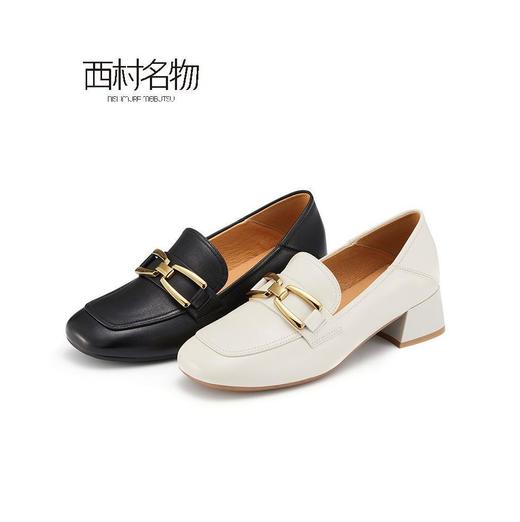 西村名物2022春季新款乐福鞋女英伦马衔扣软皮小皮鞋X22AM18961 商品图0