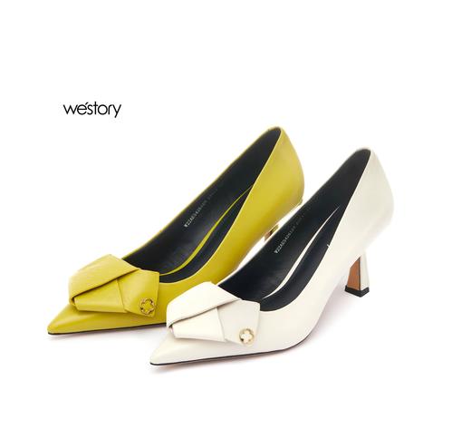 westory2022春季新款法式高跟鞋方头细跟质感单鞋W22AE54261 商品图0