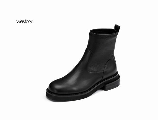 westory22年秋冬新款复古切尔西短靴马丁靴81821 商品图0