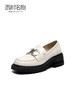 西村名物2022春季新款厚底乐福鞋英伦风一脚蹬松糕小皮鞋女X22AM16911 商品缩略图0