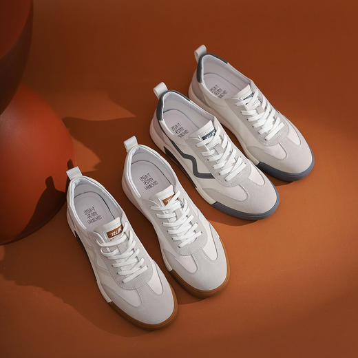 西村名物2022新款商场同款男鞋韩版休闲鞋轻便防滑阿甘鞋小白鞋老爹鞋10891 商品图0