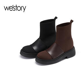 westory22秋冬新款潮酷工装靴马丁靴街头女82391