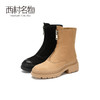 西村名物2020冬季新款牛皮女靴成型底圆头朋克风厚底鬼帝靴X20DS41691 商品缩略图0