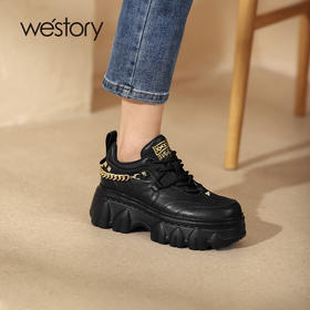 westory2021秋季新品厚底百搭休闲鞋松糕底时尚女鞋W21CM71651