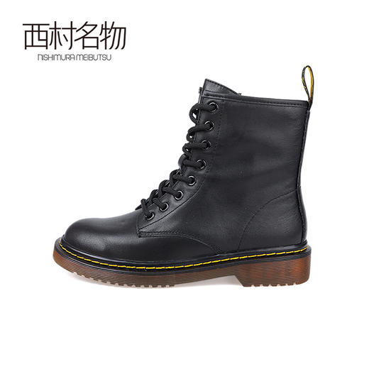 西村名物牛皮马丁靴新款靴子女X29DS44931 商品图0