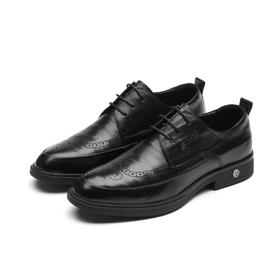 西村名物2021年商场同款英伦简约男士皮鞋尖头百搭男士商务休闲皮鞋男鞋X10CV31441