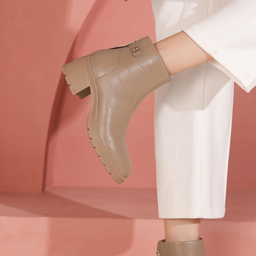 西村名物22年秋冬新款厚切尔西马丁靴45401 商品图0