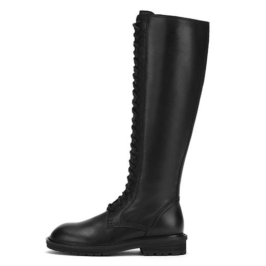 西村名物商场同款马丁靴女冬季厚底机车长筒靴网红款绑带靴X29DQ44941 商品图0