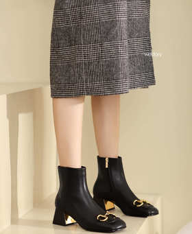 westory女款2021秋季新品英伦复古休闲时尚短靴W21DS80681