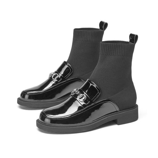 西村名物秋冬新款时尚拼接弹力靴X20DS41611 商品图0