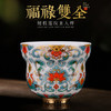 【福禄双全-缠枝莲纹主人杯】凝脂似玉 莹润通透，堆金工艺 触感立体，作者签章 品质保证，珍藏品鉴 送礼臻品 商品缩略图0