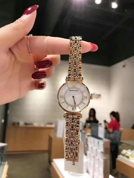 ARMANI/阿玛尼珍珠贝母时尚镶钻摩天轮石英表💎 商品图0