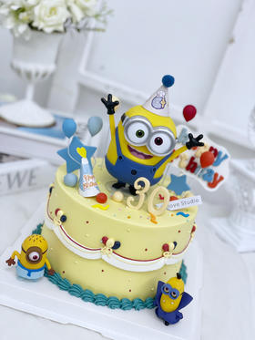 欢乐小黄人周岁生日蛋糕（需提前预定