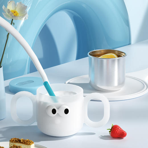 限定款 | Octoto奥克兔兔 冰冰仔 番茄仔儿童不锈钢吸管杯宝宝牛奶杯婴儿学饮杯保温杯 250ml 商品图8