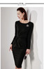 J20484780 颈袖添香品牌装新款女装修身包臀羊毛裙职场装连衣裙女中长款 优雅修身 商品缩略图2