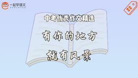 中考优秀作文精选：有你的地方就有风景