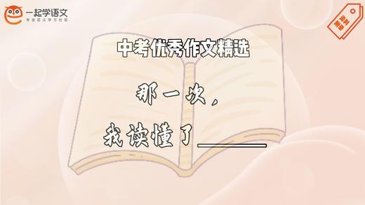中考优秀作文精选：那一次，我读懂了_____ 商品图0