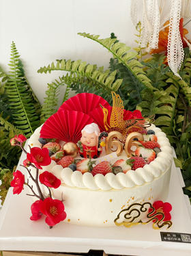 寿星系列：水果简约寿星蛋糕