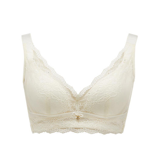 都市丽人舒软挺塑调整型内衣C薄3/4杯蕾丝塑身文胸四排无钢圈LJ32A1 商品图5