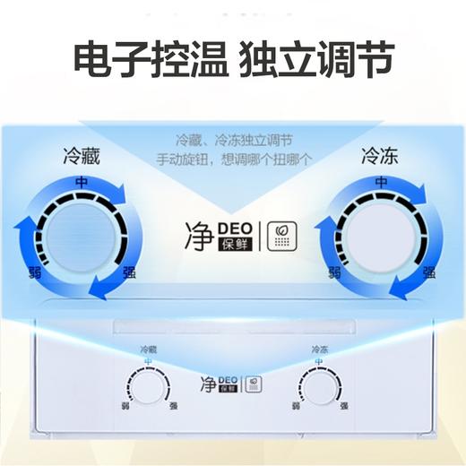 海尔(Haier) 213升 风冷无霜 大容量 家用电冰箱 三开门小型宿舍租房 炫金拉丝 商品图6