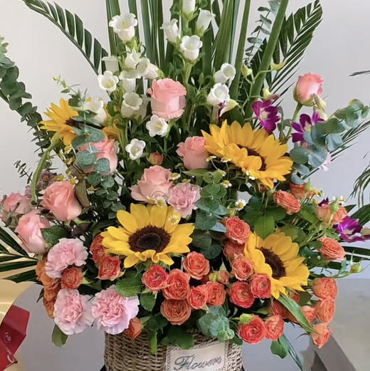 【蒸蒸日上】送开业送周年庆典送乔迁新居超级大气花篮 商品图0