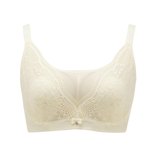 都市丽人完美包容常规内衣C杯超薄抹胸蕾丝文胸三排软钢圈LB33J3 商品图4