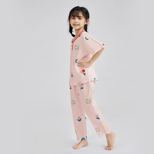都市丽人梭织人棉薄长袖家居服睡衣JH32A3 商品图1