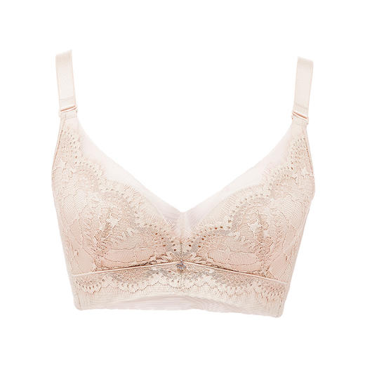 都市丽人舒软挺塑调整型内衣A:加厚B:中厚3/4杯蕾丝塑身文胸四排无钢圈LJ34B6 商品图7