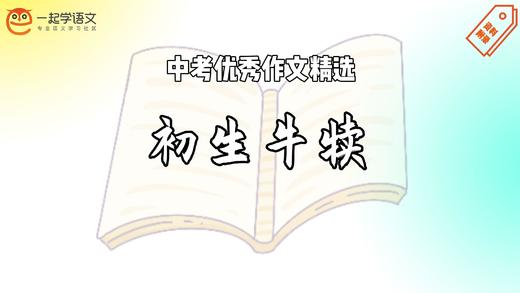 中考优秀作文精选：初生牛犊 商品图0