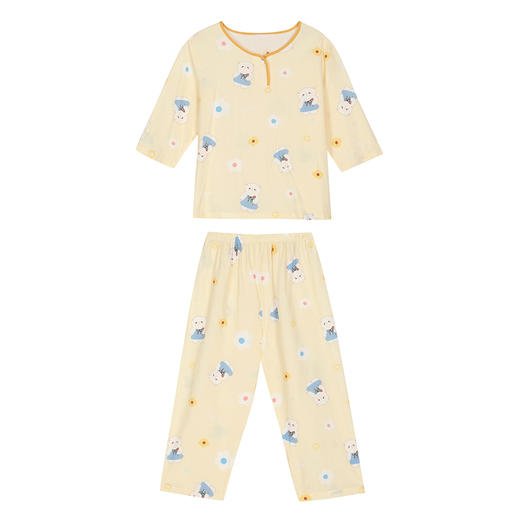 都市丽人梭织人棉薄长袖家居服睡衣JH32A3 商品图8