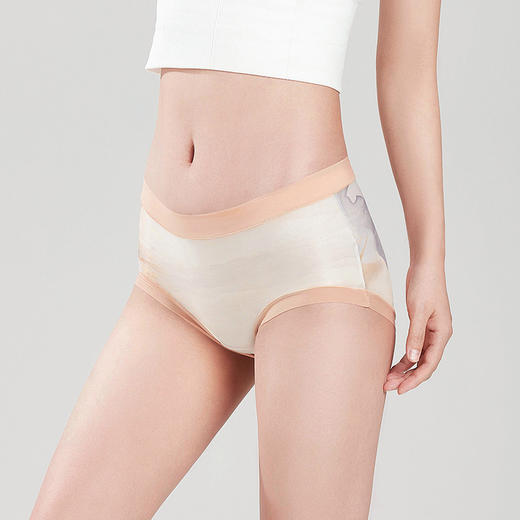 都市丽人时尚系列锦泳平角裤女士内裤中腰平角裤LK35A1 商品图1