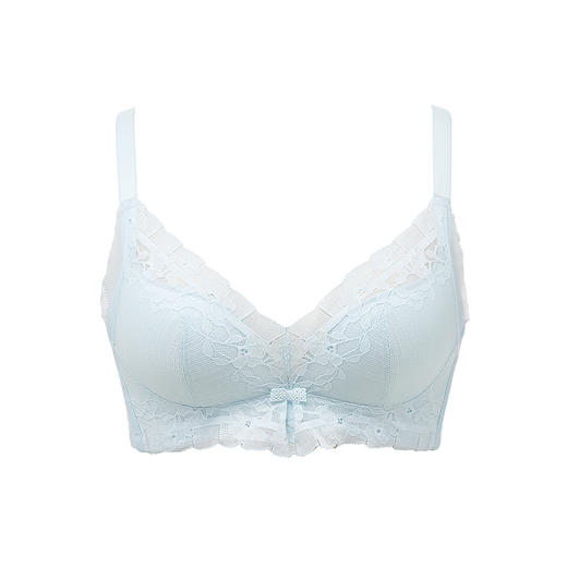 都市丽人聚拢升杯常规内衣B杯薄3/4杯蕾丝文胸三排树脂胶圈YB32C3 商品图3